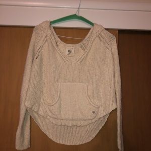 white billa bong cropped knit sweater.